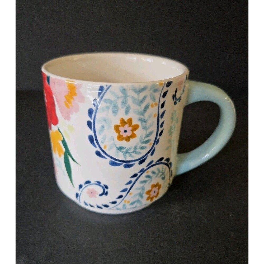 Dolly Parton Stoneware Floral Coffee Mug Blue 4" Microwave Dishwasher Safe